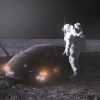 Schilderij Lamborghini op de Maan